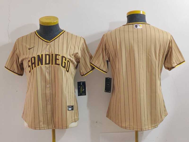Women's San Diego Padres Blank Tan NEW 2023 Cool Base Stitched Jersey,We sell and wholesale Women's San Diego Padres Blank Tan NEW 2023 Cool Base Stitched Jersey on line form chian!